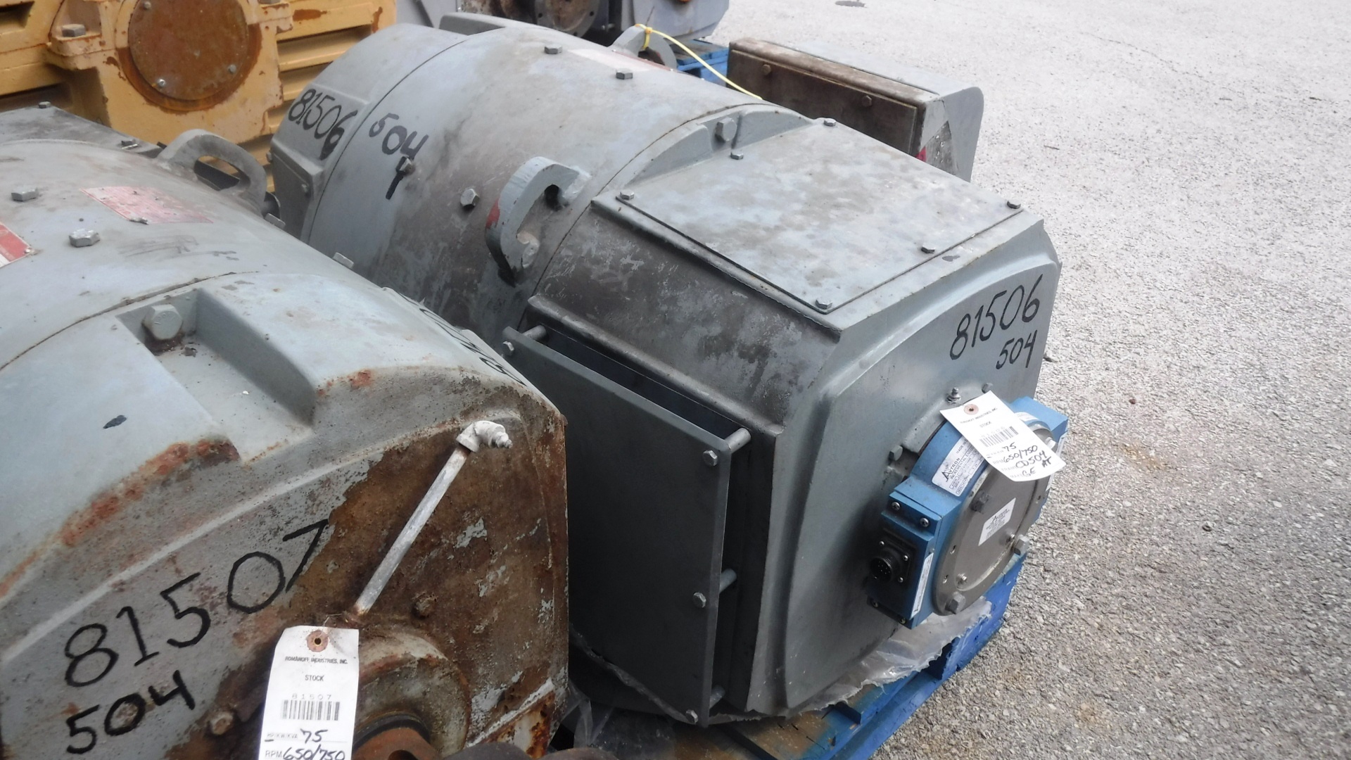 General Electric 75 HP 650/750 RPM 504AT DC Motors 81506